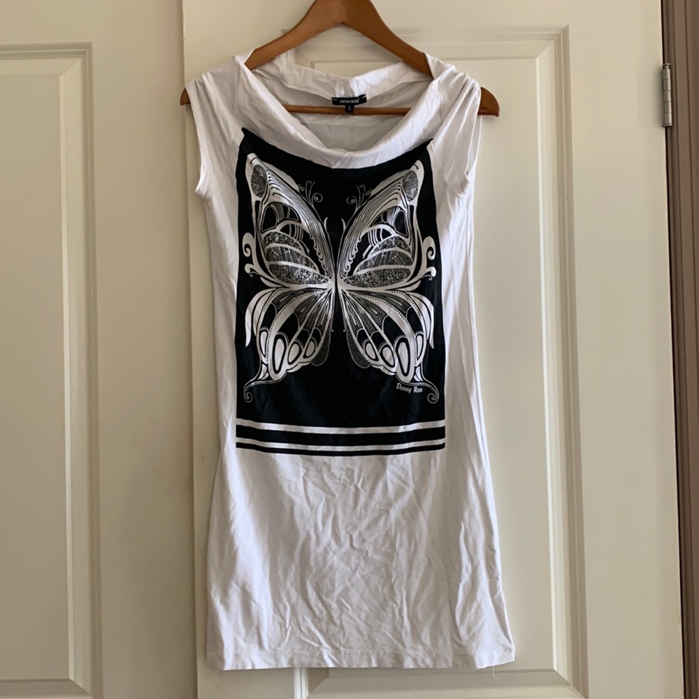 Denny Rose butterfly long top